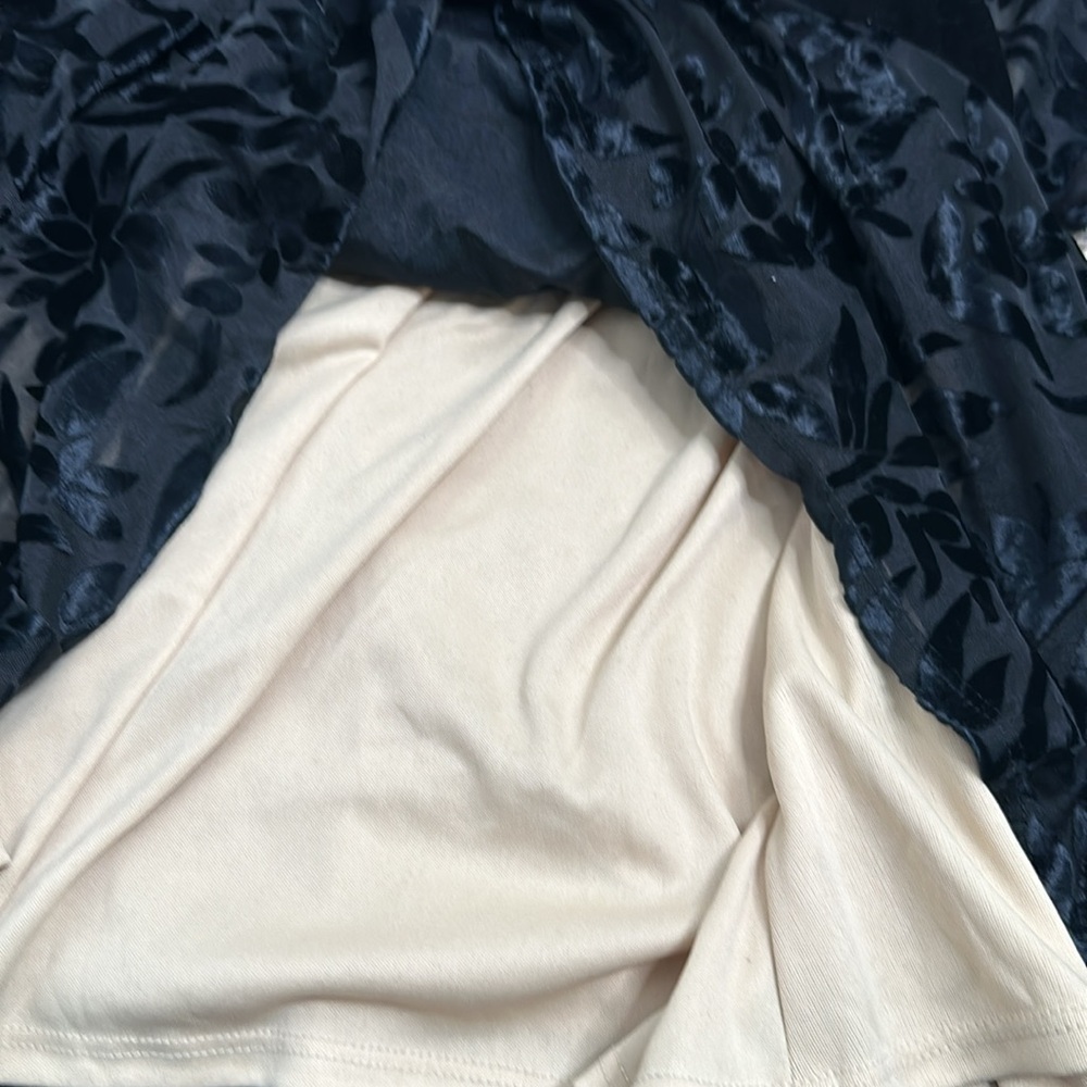 RAMPAGE black burnout velvet maxi dress SZ S whimsigoth dark romantic Y2K 90s - Picture 12 of 12